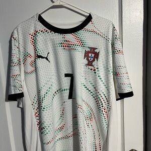 Cristiano Ronaldo Puma Portugal Soccer Jersey with Red and Green Accents